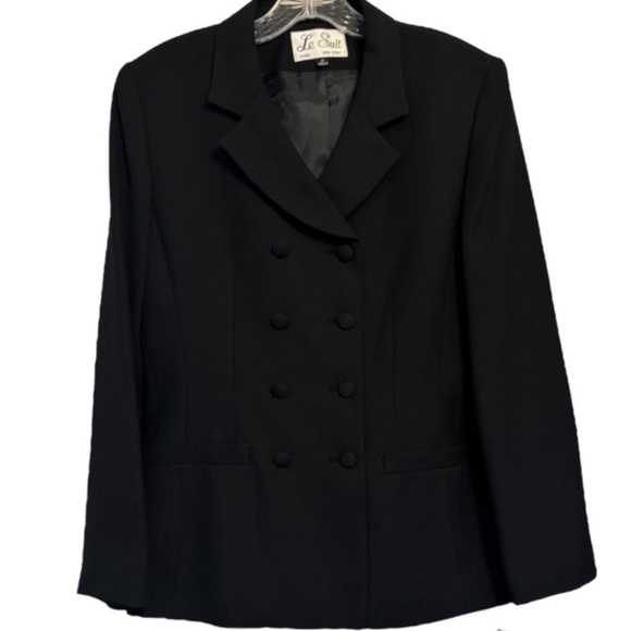 Executive Blazer Professor Power Suit Jacket Office Career Wear Black Size 10 - Picture 11 of 17